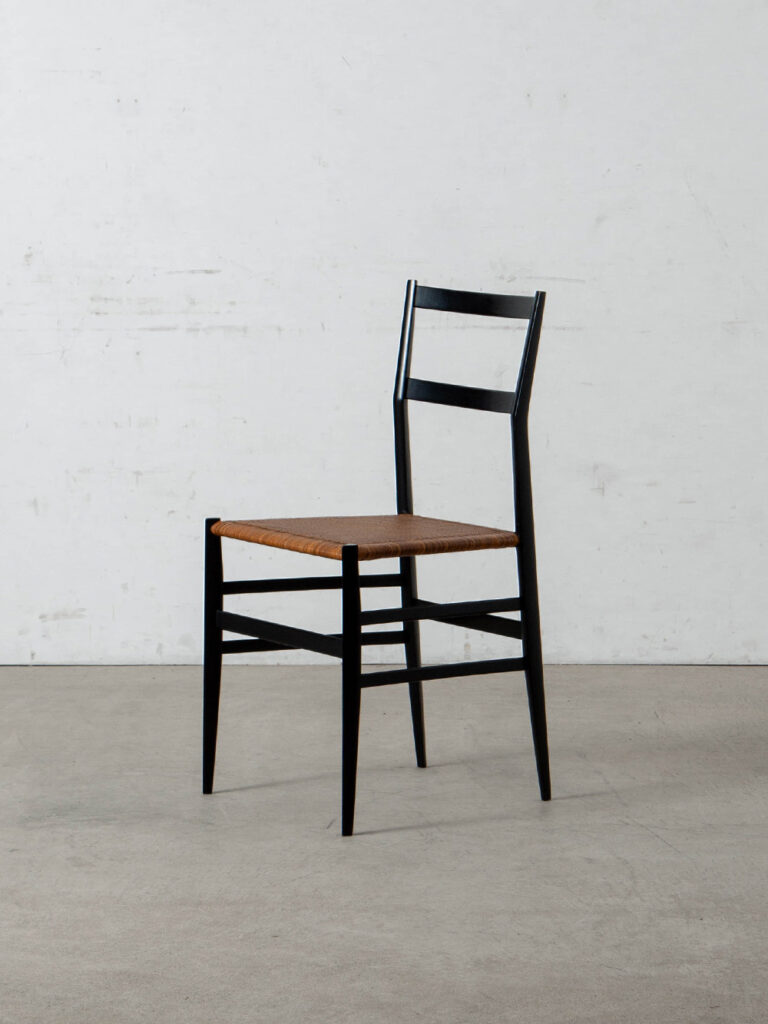 Superleggera Chair by Gio Ponti for Cassina in Wood and Rattan