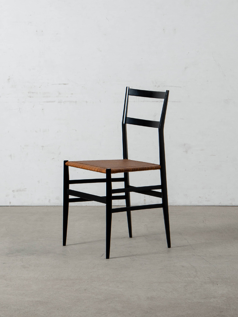 Superleggera Chair by Gio Ponti for Cassina in Wood and Rattan